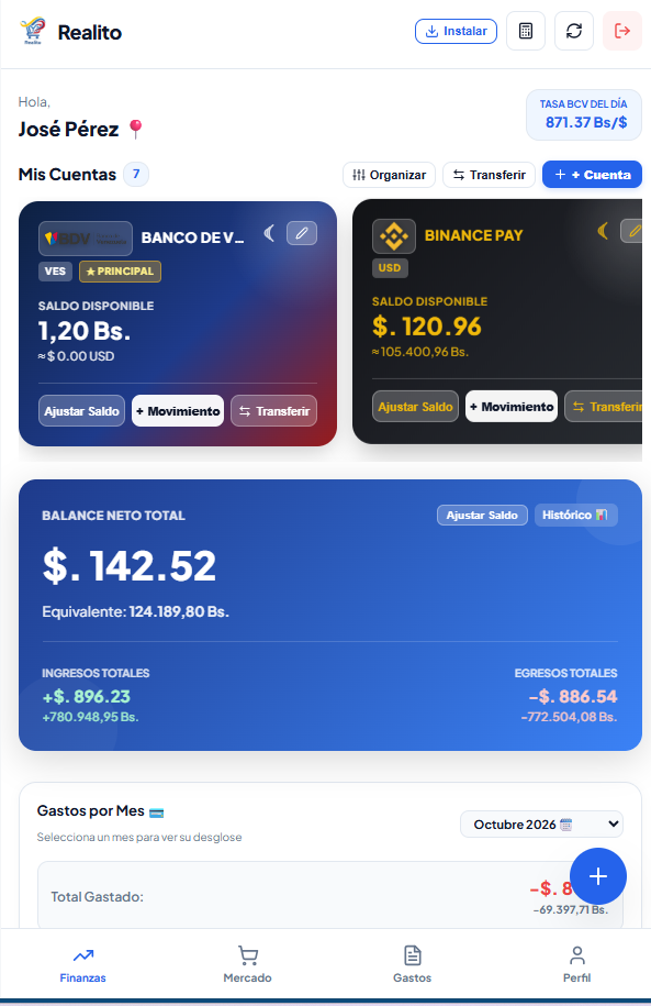 Realito App Screen